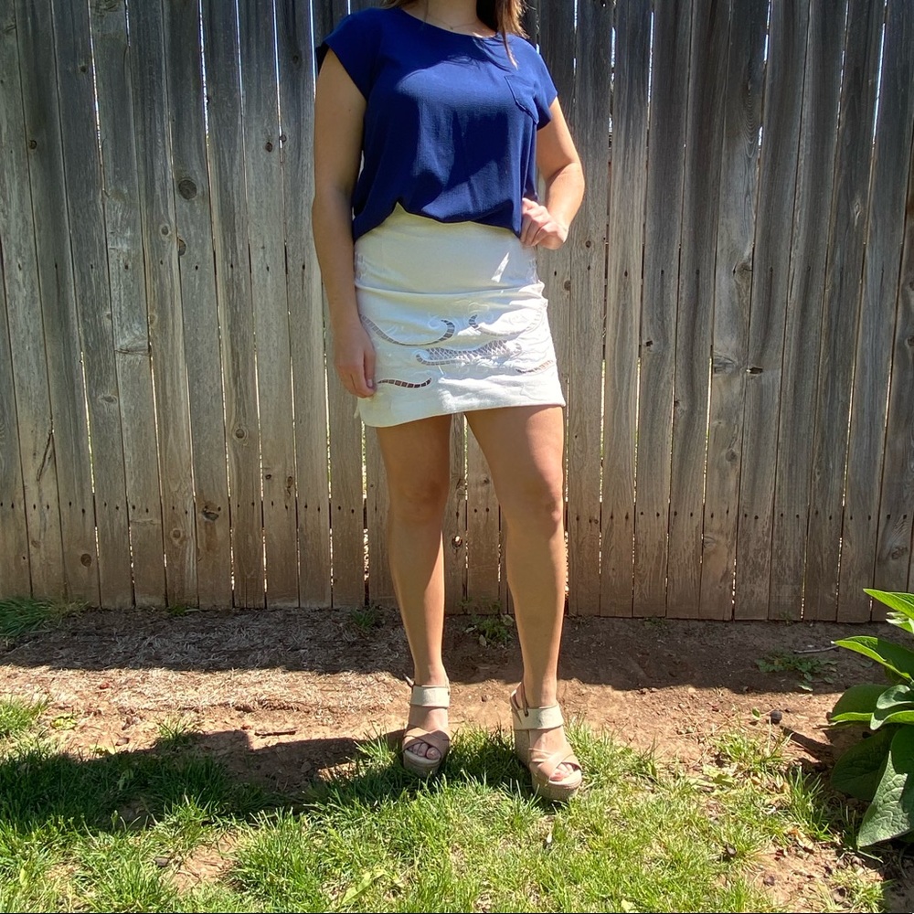 Cute formal white skirt